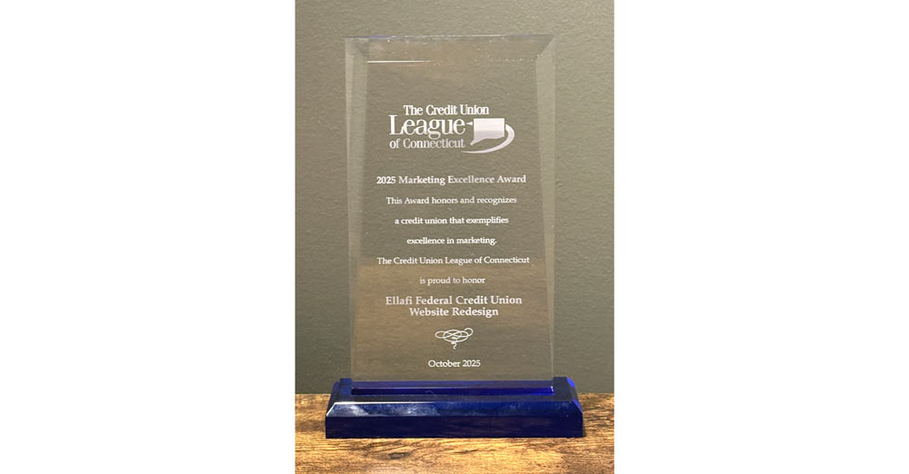 Web Solutions Celebrates Marketing Excellence Award for Ellafi Federal Credit Union Website Redesign
